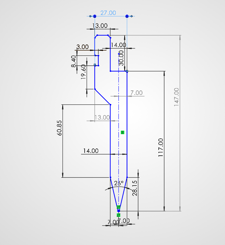 Dimensioned technical drawing reviewed for part count and build sequence before manufacture
